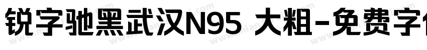 锐字驰黑武汉N95 大粗字体转换